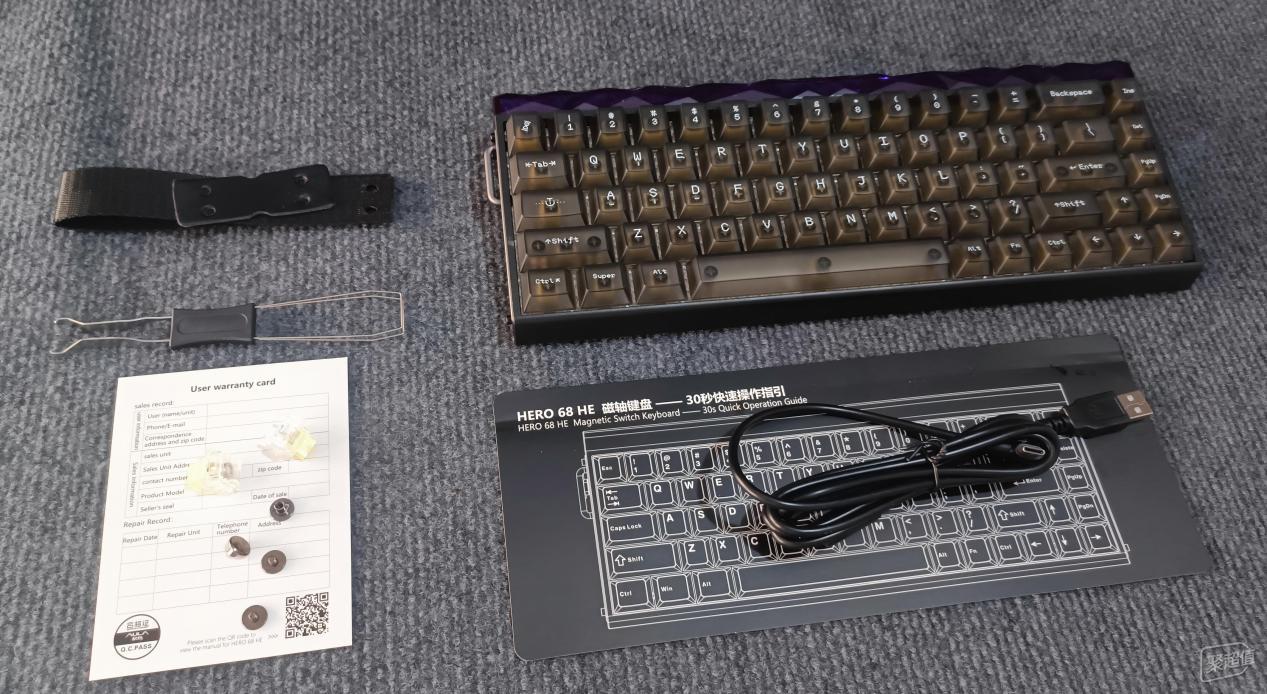 品黑雾透键帽和玉皇磁轴组合颜值和性能同时具备新葡京娱乐狼蛛HERO68HE磁轴键盘再添新(图6)